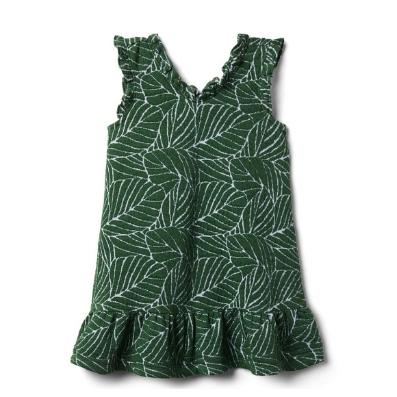 NWOT Size 18-24Month Janie&Jack LEAF RUFFLE TRIM DRESS - Picture 1 of 7